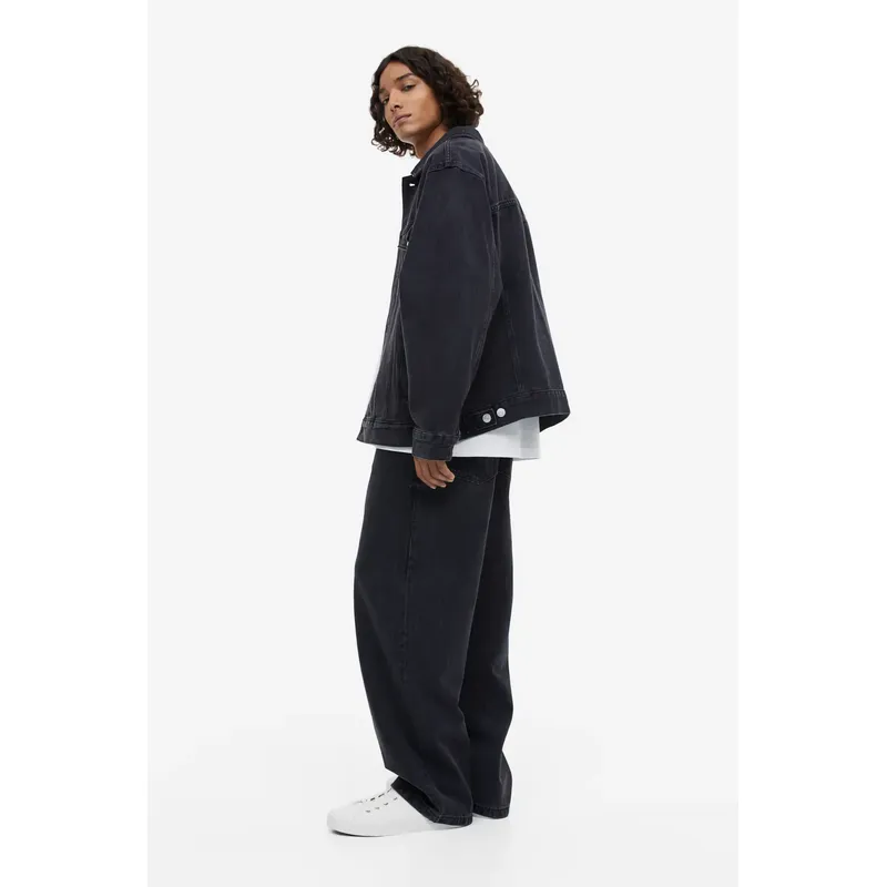 Casual Cut Denim Jacket Black Denim | Stylish and Comfortable Outerwear | Shop Now