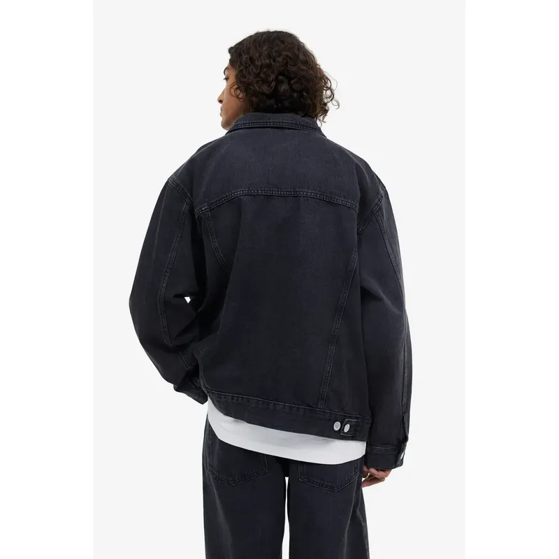 Casual Cut Denim Jacket Black Denim | Stylish and Comfortable Outerwear | Shop Now