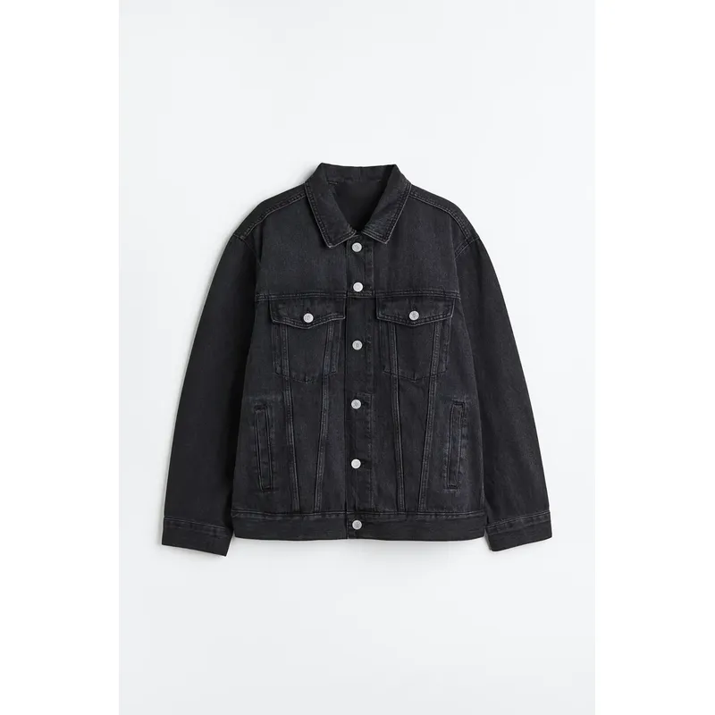 Casual Cut Denim Jacket Black Denim | Stylish and Comfortable Outerwear | Shop Now