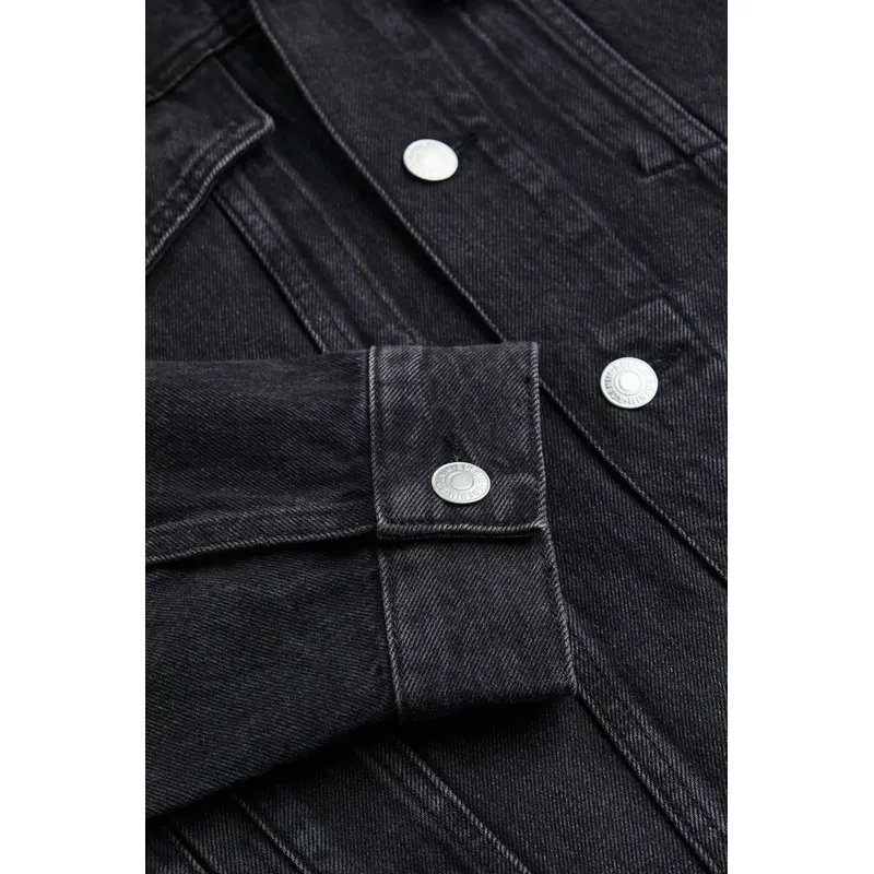 Casual Cut Denim Jacket Black Denim | Stylish and Comfortable Outerwear | Shop Now