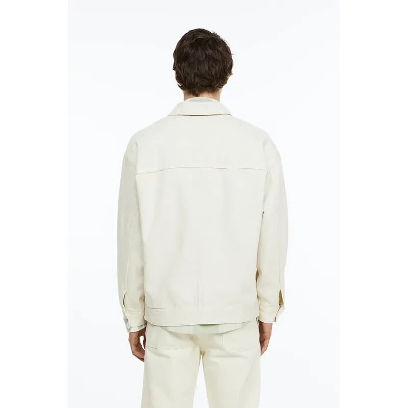 Relaxed Fit Denim Jacket, Cream, Cream Denim Jacket, Stylish, Comfortable, Outerwear, Shop Now