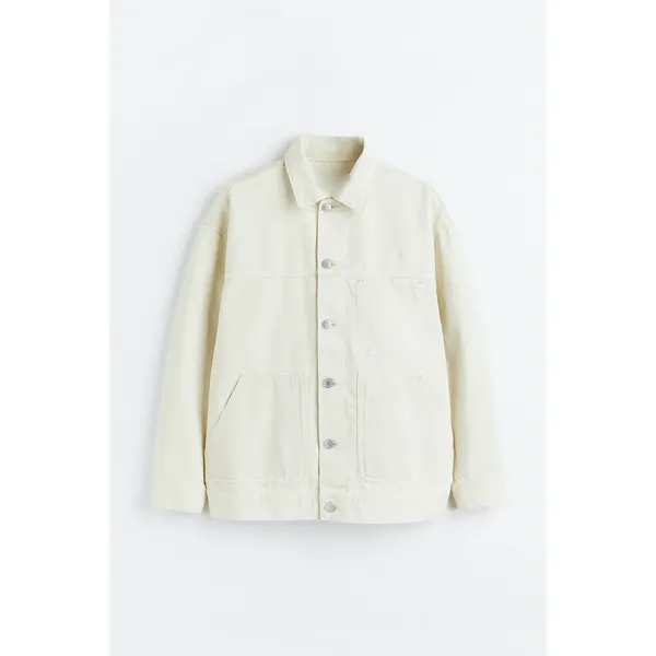 Relaxed Fit Denim Jacket, Cream, Cream Denim Jacket, Stylish, Comfortable, Outerwear, Shop Now