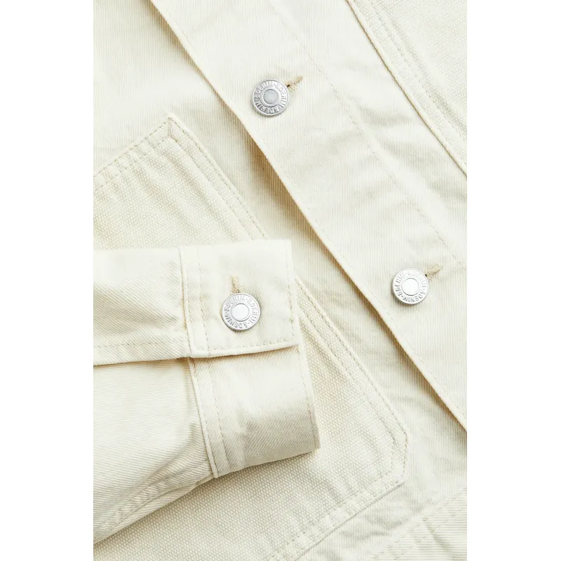 Relaxed Fit Denim Jacket, Cream, Cream Denim Jacket, Stylish, Comfortable, Outerwear, Shop Now