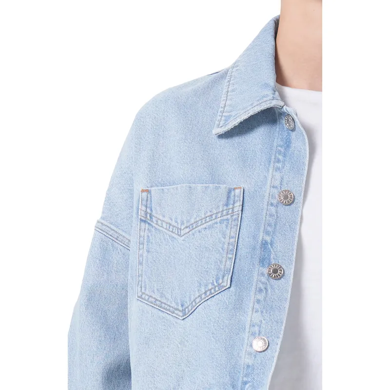 Shop Stylish Blue Cropped Jacket | Long Sleeve | Fashionable Outerwear