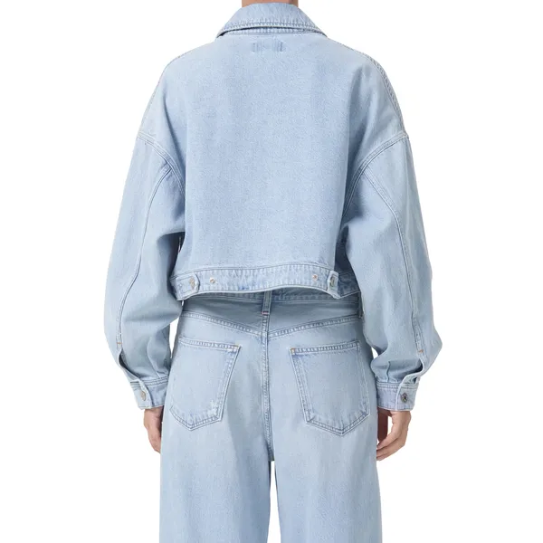 Shop Stylish Blue Cropped Jacket | Long Sleeve | Fashionable Outerwear