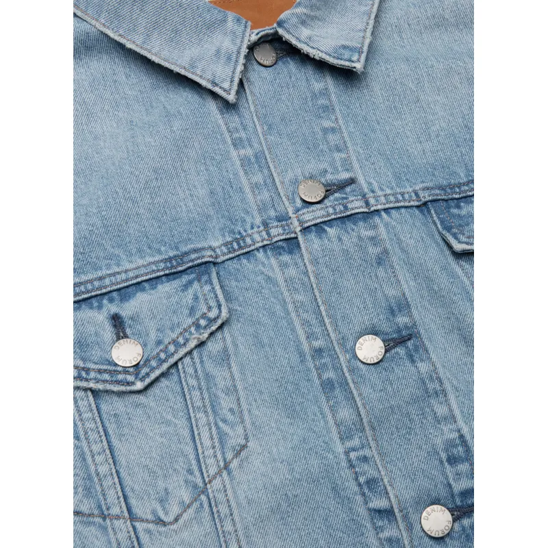 Shop High Quality Solid Color Denim Jacket | Casual Jeans Jacket Outerwear