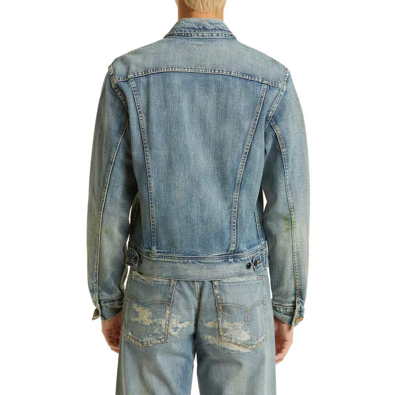 Shop Blue Distressed Denim Jacket | Trendy Distressed Outerwear | Fashion Essential