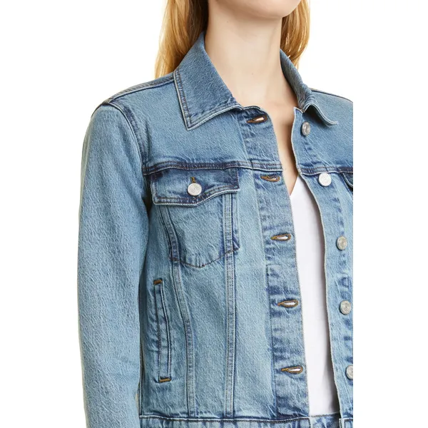Shop Women’s Basic Denim Cropped Jacket | Retro Stretch Style | Fashion Essential