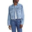 Shop Cropped Denim Ripped Jacket | Trendy Distressed Outerwear | Fashion Essential