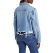 Shop Cropped Denim Ripped Jacket | Trendy Distressed Outerwear | Fashion Essential