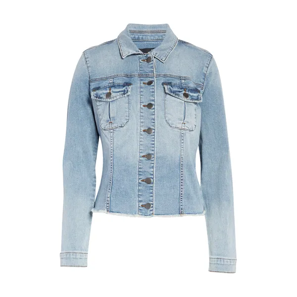 Shop European Station Slim Fit Denim Jacket | Korean Fashion | All-Match Long-Sleeve Outerwear