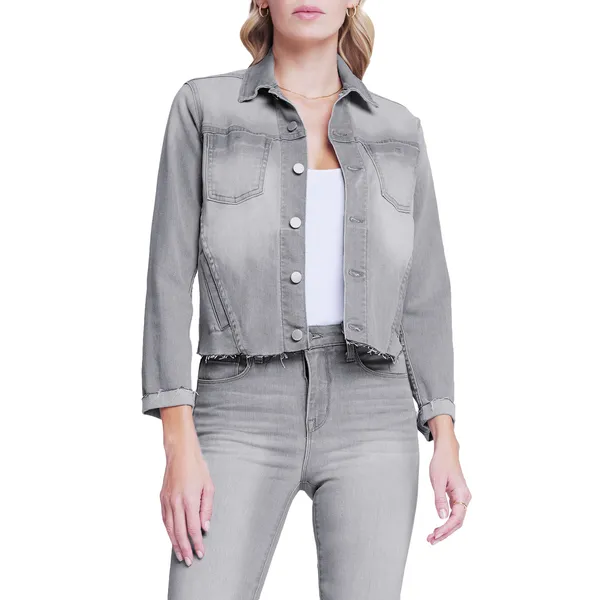 Shop Women’s Denim Gray Coat & Jacket | Stylish Outerwear for a Trendy Look