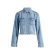 Shop Cropped Long Sleeve Denim Jacket | Trendy and Stylish Outerwear for Women
