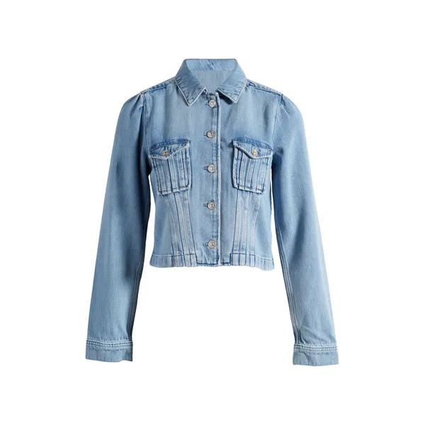 Shop Cropped Long Sleeve Denim Jacket | Trendy and Stylish Outerwear for Women