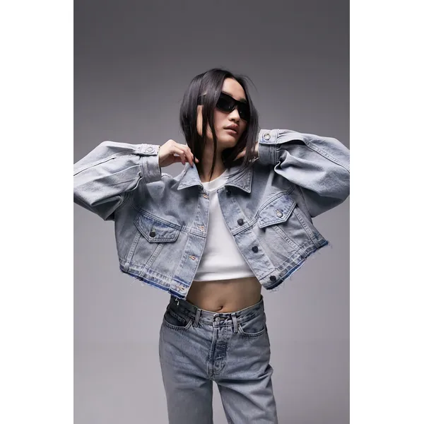 Shop American Retro Light-Color Denim Jacket for Women | Summer Hot Girl Short Coat