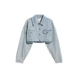 Shop American Retro Light-Color Denim Jacket for Women | Summer Hot Girl Short Coat