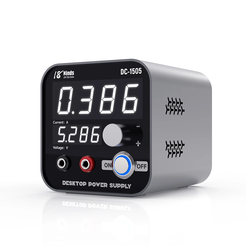 ميكانيكي DC-1505 15 فولت/5 أمبير تيار مستمر مزود الطاقة | تحكم مدمج وذكي