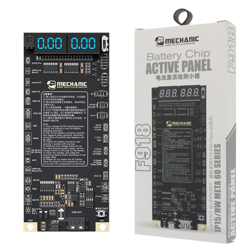 لوحة تفعيل البطارية F918 للايفون 6 الى 15 برو ماكس والاندرويد