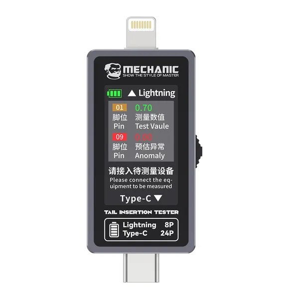 Mechanic T-824 Type-C to Lightning Tester | High Precision
