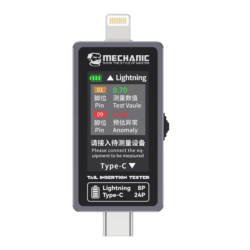 Mechanic T-824 Type-C to Lightning Tester | High Precision