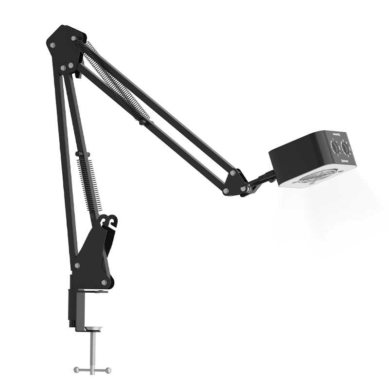 مروحة تبريد مصباح دخان ميكانيكي | حامل قابل للتعديل بقوة 15 وات، 3 في 1