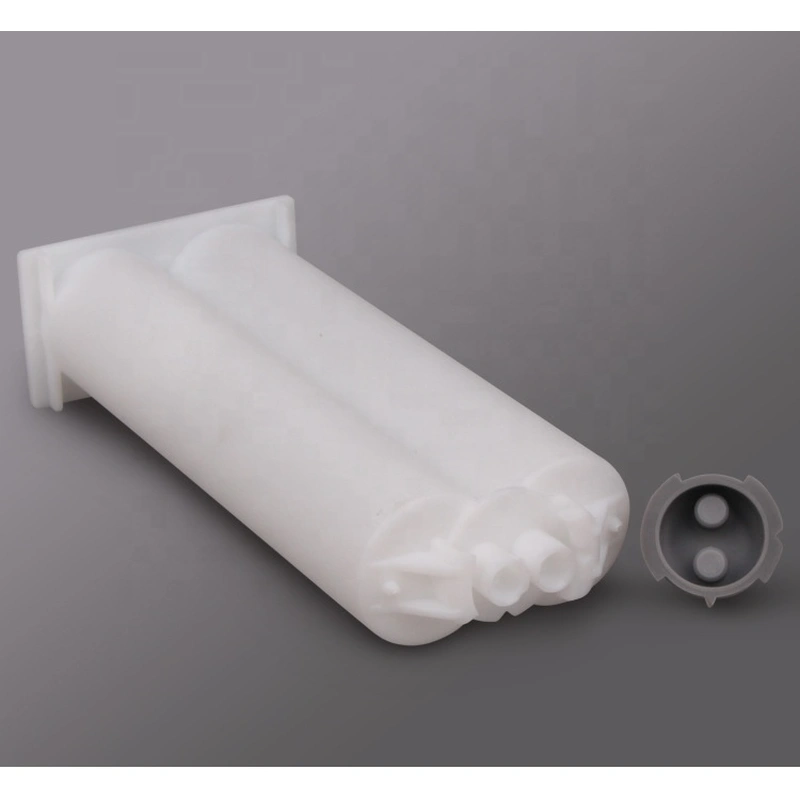 Заводская поставка 50 мл 1: 1 картридж для дозирования клея pp двухкомпонентный цилиндр с эпоксидным клеем