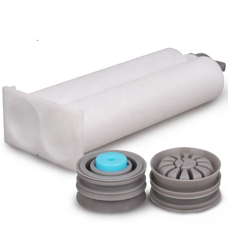 Заводская поставка 50 мл 1: 1 картридж для дозирования клея pp двухкомпонентный цилиндр с эпоксидным клеем