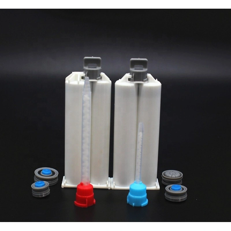 Factory Supply 50ml 1:1 Two-component Epoxy Cartridge Tube Plastic Dispensing Cartridge with static mixer