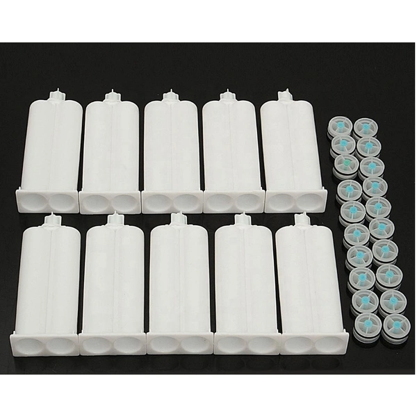 Картридж с двойным герметиком, 50 мл, 1: 1, промышленный дозирующий картридж для клея, полипропиленовый картридж, цилиндр для картриджа