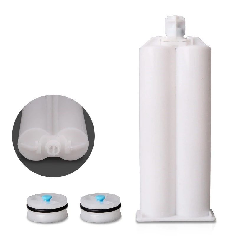 Картридж с двойным герметиком, 50 мл, 1: 1, промышленный дозирующий картридж для клея, полипропиленовый картридж, цилиндр для картриджа