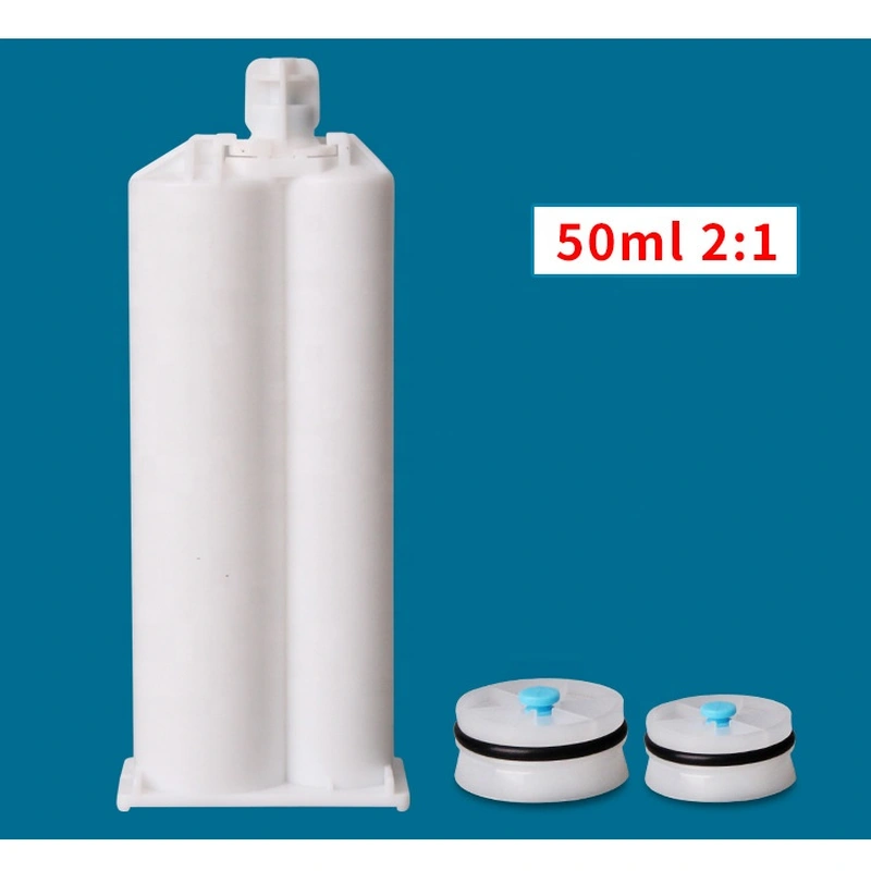 50 мл 1: 1 пластиковый эпоксидный герметизирующий картридж двойной картридж для дозирования клея цилиндр шприца для дозирования смеси