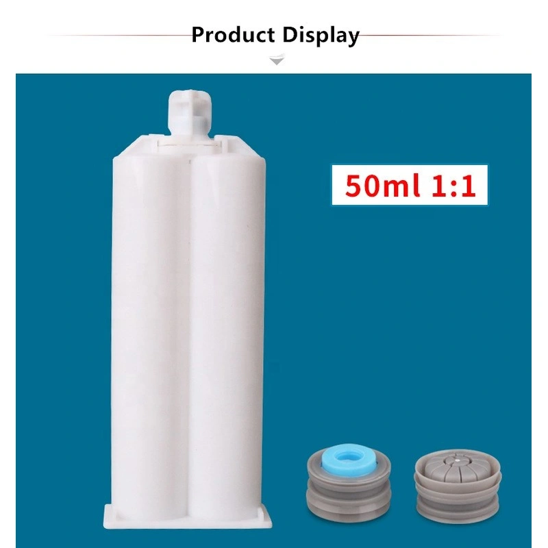 50 мл 1: 1 пластиковый эпоксидный герметизирующий картридж двойной картридж для дозирования клея цилиндр шприца для дозирования смеси