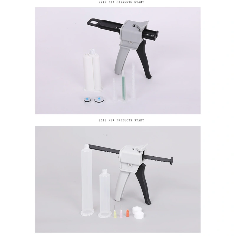 50 мл 1: 1 пластиковый эпоксидный герметизирующий картридж двойной картридж для дозирования клея цилиндр шприца для дозирования смеси