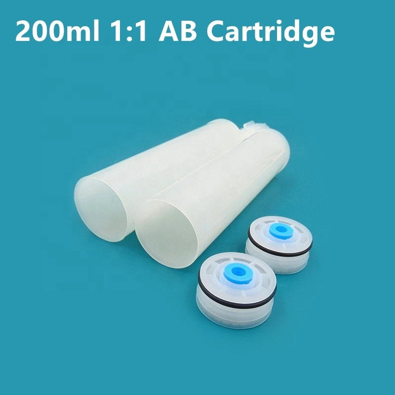 Картридж для шприцевания с эпоксидной смолой, 200 мл, 1: 1, картридж для шприца с двойным клеевым цилиндром, для дозирования клея ab