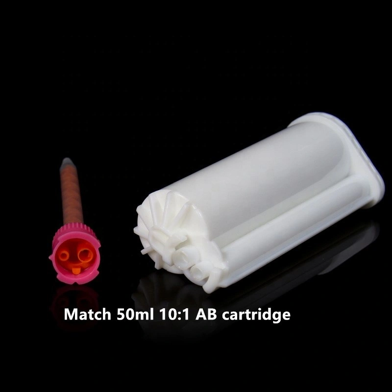 50ml 10: 1 pbt cartucho de calafateo adhesivo de superficie sólida cartucho de pistola epoxi de doble adhesivo para adhesivo acrílico ab