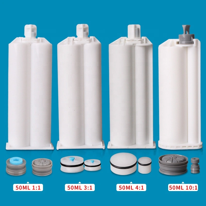 50ml 1: 1/2: 1/4: 1/10: 1 pistola dispensadora ab pistola de calafateo dispensador de resina adhesiva epoxi 