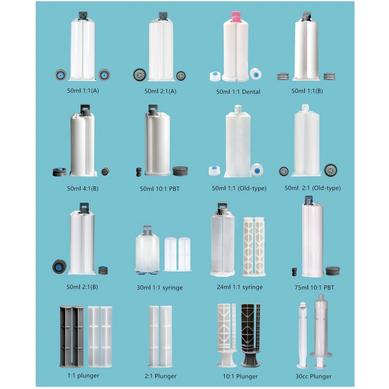 600ml 1:1 Two-component Epoxy Cartridge PP Dual Caulking Cartridge for ABglue adhesive epoxy polyurethane