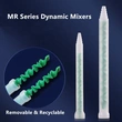 MR13-12 Plastic Dynamic Dispensing Mixer Tip AB epoxy, adhesive,glue dynamic mixing nozzle for meter mix dispense application