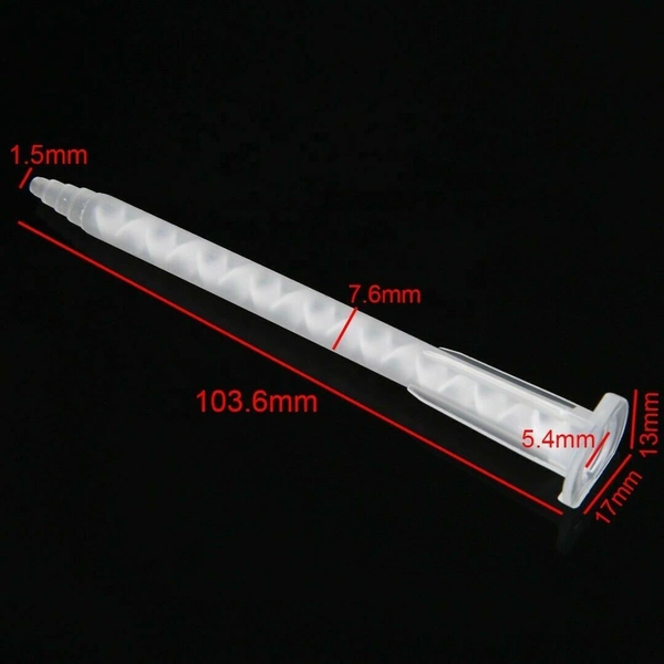 MA5.4-17 Disposable Static Mixer Tip Plastic mixing tip with 50ml AB glue, adhesive, epoxy