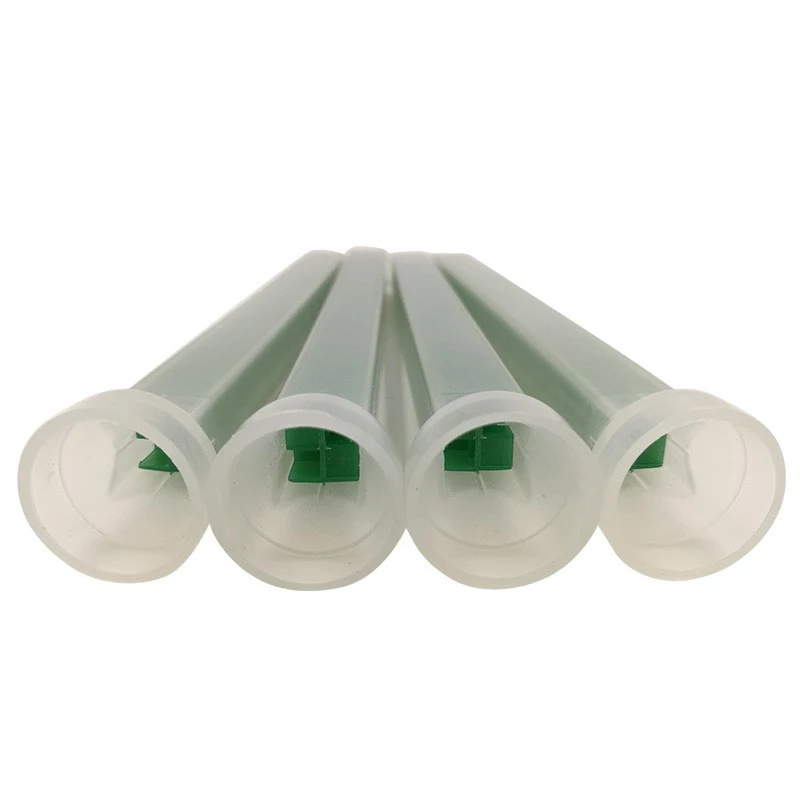 8.7-24 Plastic square static cone shower mixer with two-component glue, adhesive cartridge