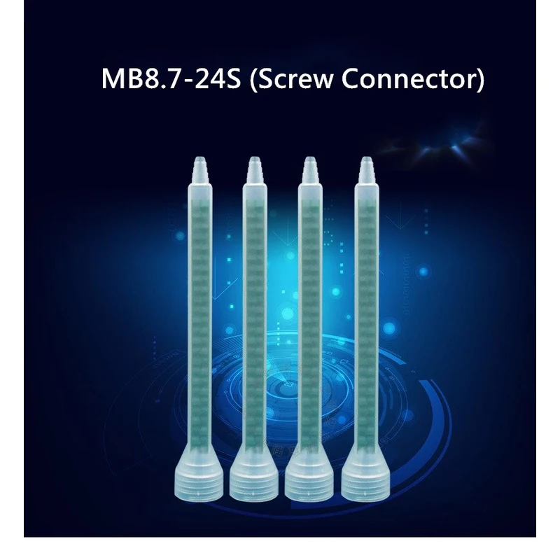 Одноразовая трубка статического смесителя 8.7-24s с винтовым соединением для смесителя Quadro, используемая с картриджами от 200 мл до 1500 мл 