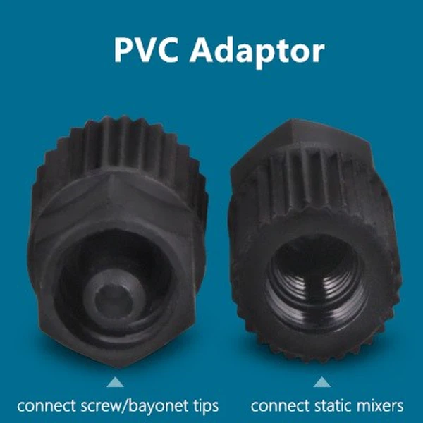 черный пластиковый адаптер для статического смесителя ab эпоксидный клей адаптер для статической смесительной трубы, соединяющий статический смеситель и дозирующую иглу