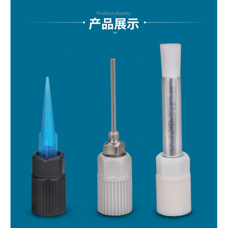 черный пластиковый адаптер для статического смесителя ab эпоксидный клей адаптер для статической смесительной трубы, соединяющий статический смеситель и дозирующую иглу