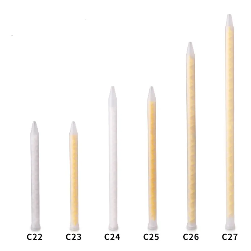 Одноразовый смеситель для клея с высокой производительностью, сопло для смешивания клея, статический смеситель для эпоксидной смолы MC8-32 для дозирования смеси