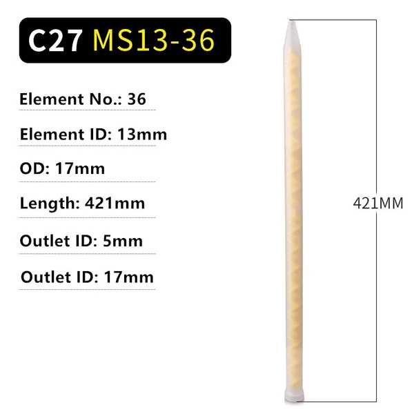 MC13-36 пластиковая эпоксидная машина, статический смеситель, насадка для смешивания адгезивной смолы, для дозирования смеси