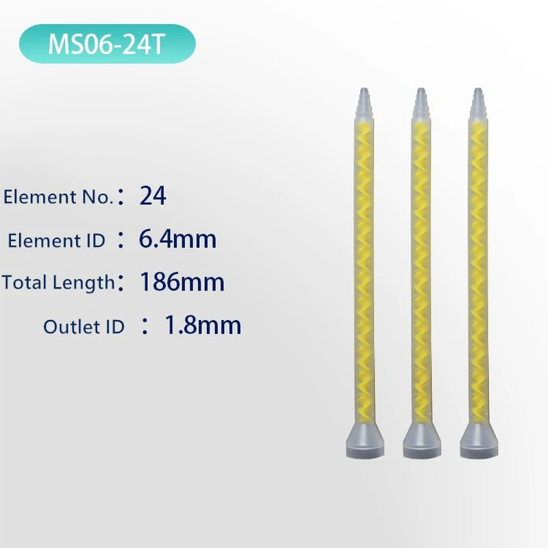MS06-24t пластиковая машина, статический смеситель, двойной эпоксидный клей, насадка для смешивания, для смешивания ab, клея, эпоксидной смолы