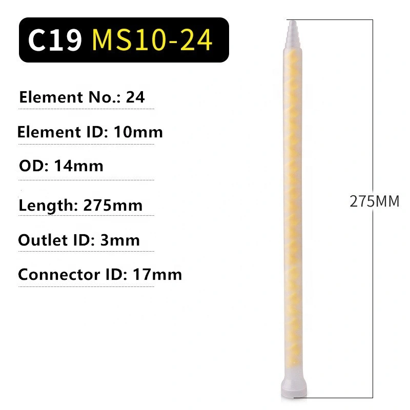Заводская поставка mc10-24 одноразовый двойной жидкостный статический смеситель, соединенный с дозирующим наконечником и дозатором для клея