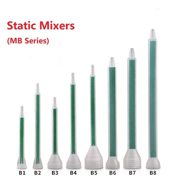 квадратный статический смеситель для смолы mb06-24 (зеленый), смесительные форсунки для двухкомпонентной эпоксидной смолы, байонетная трубка для смешивания материалов с квадратным помпоном