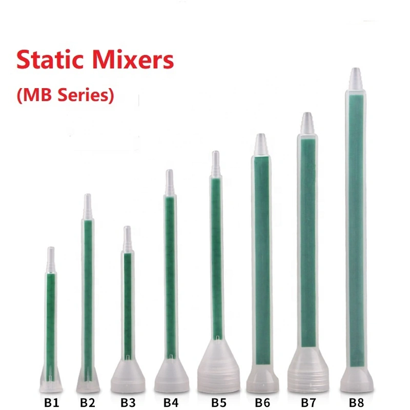 квадратный статический смеситель для смолы mb06-24 (зеленый), смесительные форсунки для двухкомпонентной эпоксидной смолы, байонетная трубка для смешивания материалов с квадратным помпоном