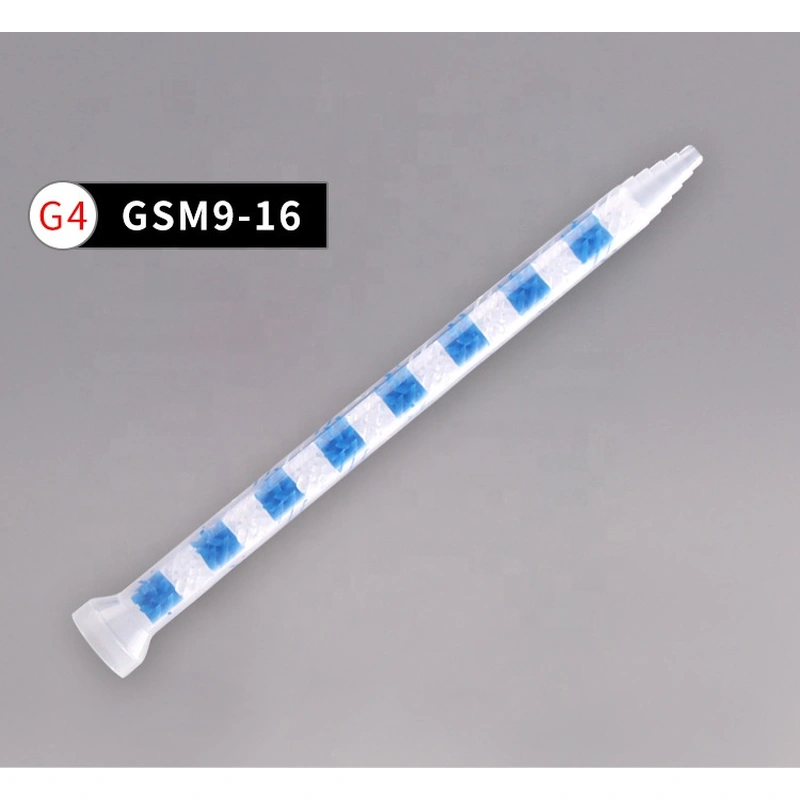 Punta mezcladora estática epoxi plástica de alta precisión gsm9-12 con elemento en forma de x